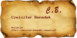 Czeiczler Benedek névjegykártya